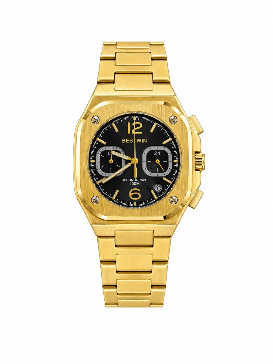 Bestwin Chronograph Bell & Ross BR 05 Style - Gold