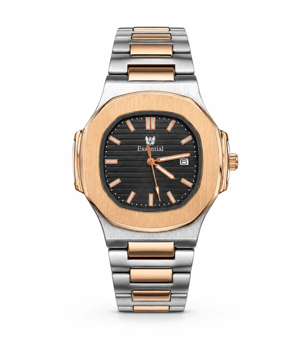 Essential Stainless Steel Watch - Gold Black
