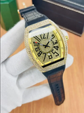 Diamond Stone Men's Luxury Fashion Watch - Black Gold